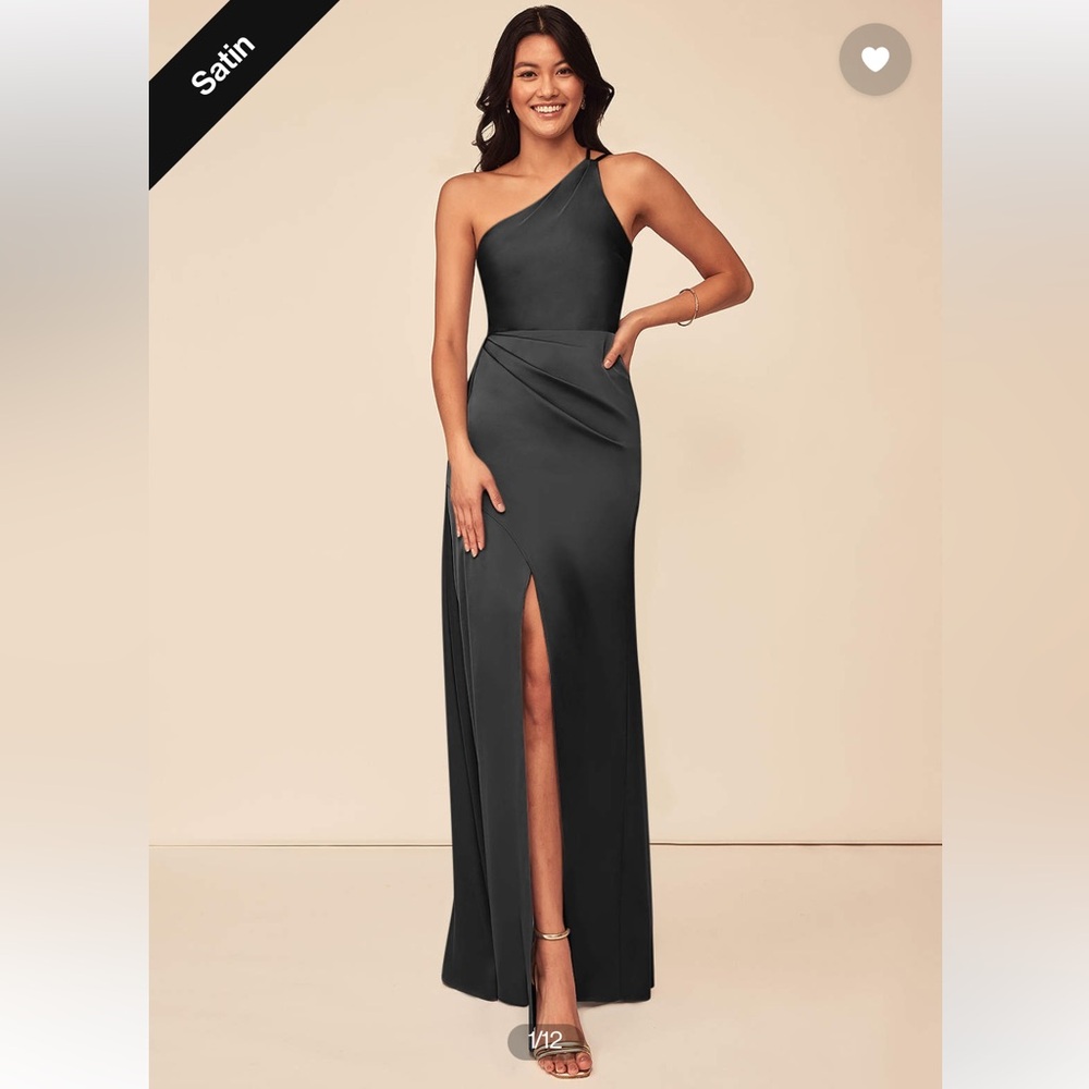 Azazie Black Satin Dress